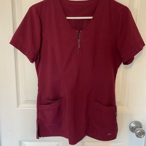 Maroon (spandex material) scrubs